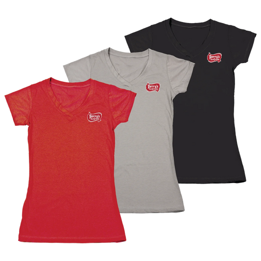 Ladies V-Neck T-Shirt (3 Colors Available)