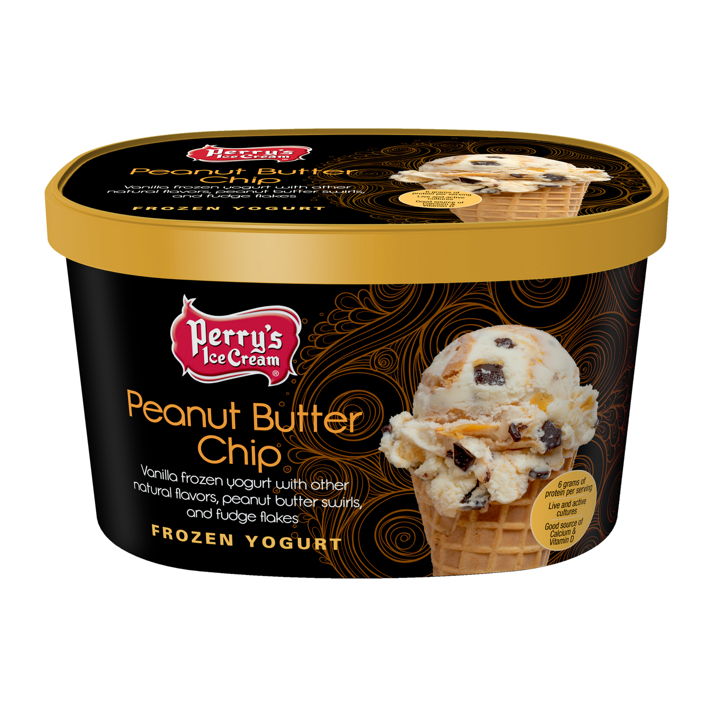 Peanut Butter Chip Frozen Yogurt - (4 PACK) 48oz CARTONS