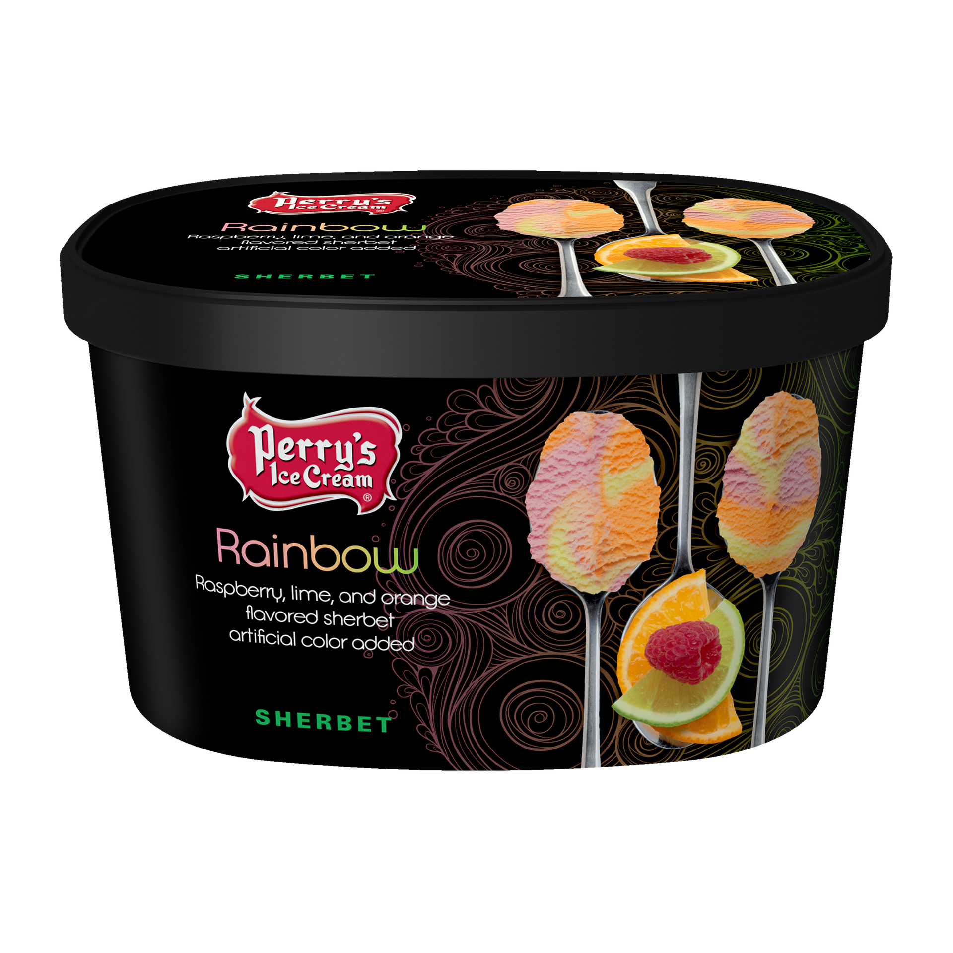 Rainbow Sherbet - (4 PACK) 48oz CARTONS | Perry's Ice Cream Online