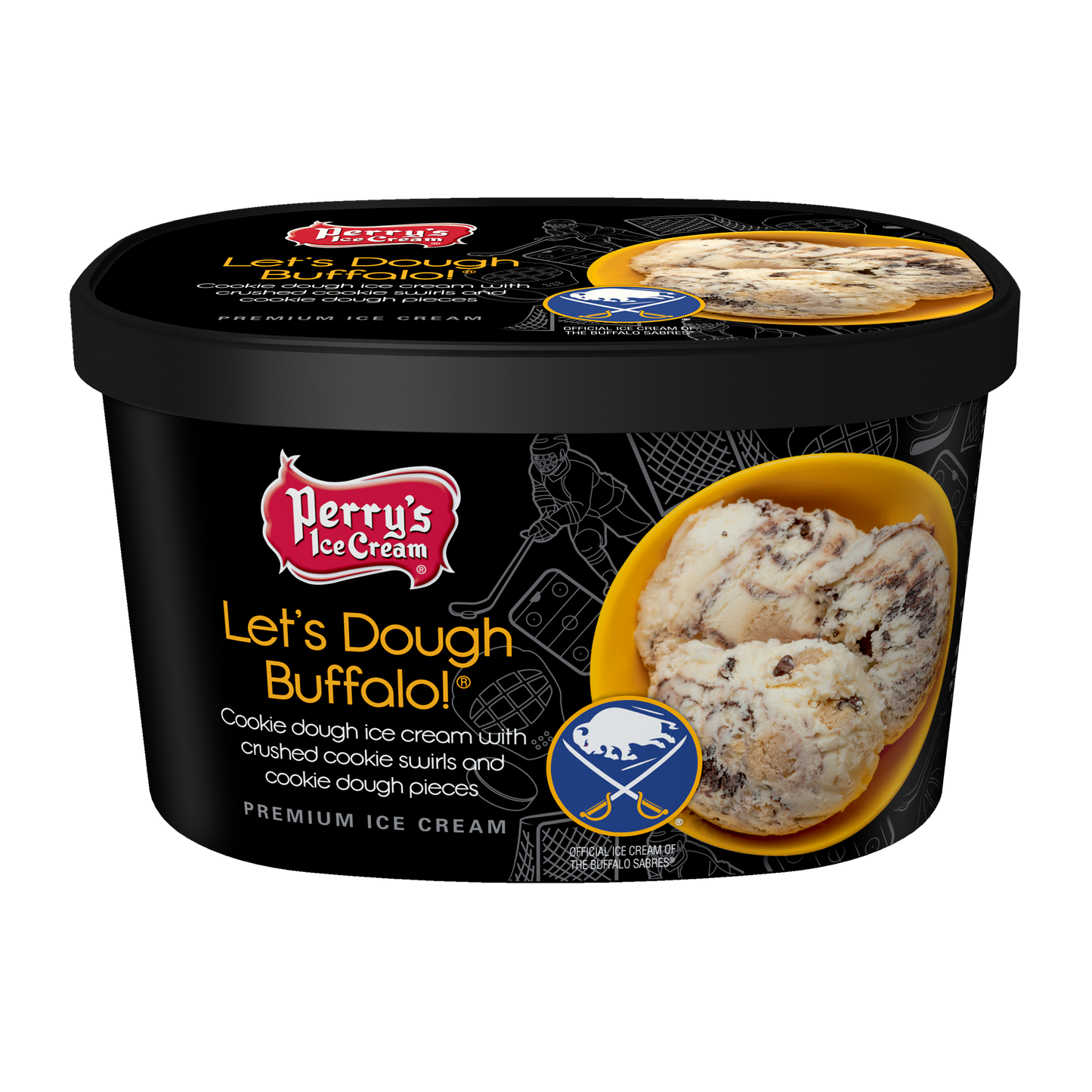 Let’s Dough Buffalo!®- Official Ice Cream of The Buffalo Sabres - (4 PACK) 48oz CARTONS