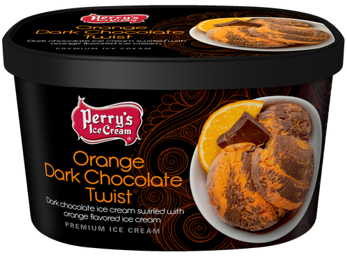 Orange Dark Chocolate Twist ice cream